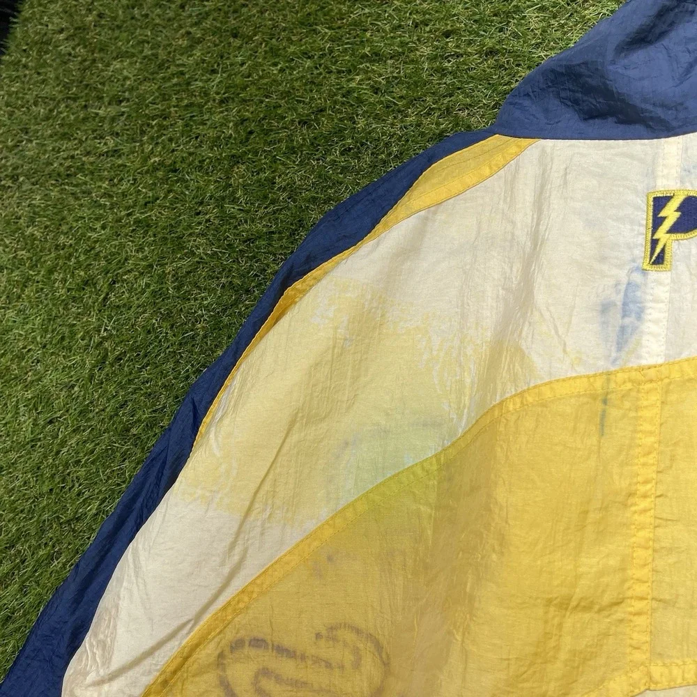 Vintage Indiana Pacers Windbreaker Mens XL Full Zip Pro Player Distressed 90s